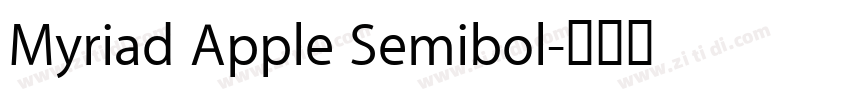 Myriad Apple Semibol字体转换